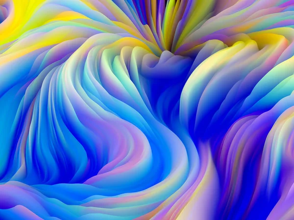 Superficie Torcida Serie Dimensional Wave Imagen Swirling Color Texture Representación — Foto de Stock