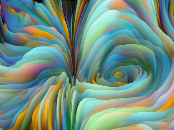 Twisted Paint Dimensional Wave Series Design Made Swirling Color Texture — Stock Photo, Image