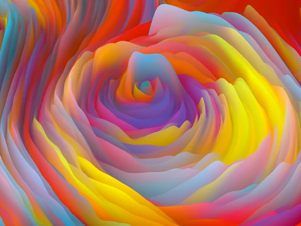 Giro Superficial Serie Dimensional Wave Composición Gráfica Swirling Color Texture — Foto de Stock
