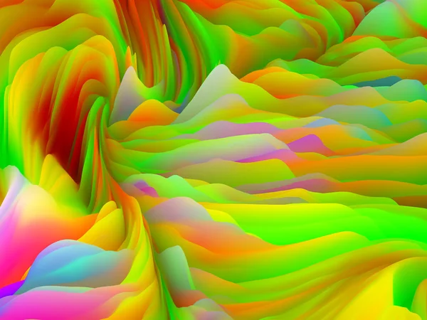 Перекрученные Оттенки Dimensional Wave Series Визуально Приятная Композиция Swirling Color — стоковое фото