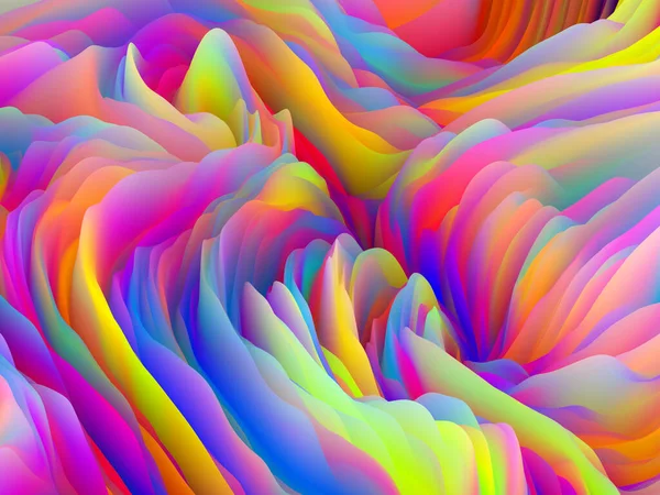 Surface Twist Dimensional Wave Series Arrangement Swirling Color Texture Rendering — Stock Photo, Image