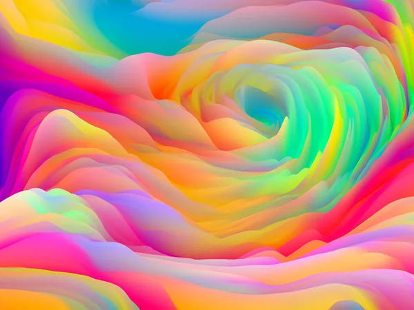 Tintas Retorcidas Serie Dimensional Wave Interplay Swirling Color Texture Inglés — Foto de Stock