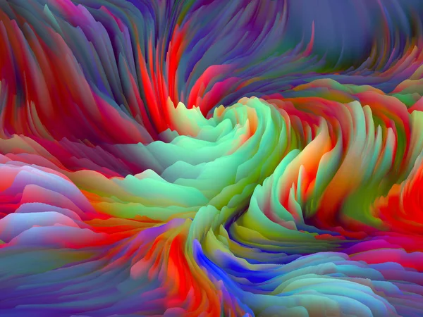 Twisted Tints Dimensional Wave Serie Kreative Anordnung Der Wirbelnden Farbtextur — Stockfoto