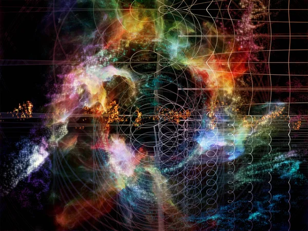 Zahlen Der Reality Serie Zahlenfluss Und Zusammensetzung Spiralförmiger Fraktaler Elemente — Stockfoto