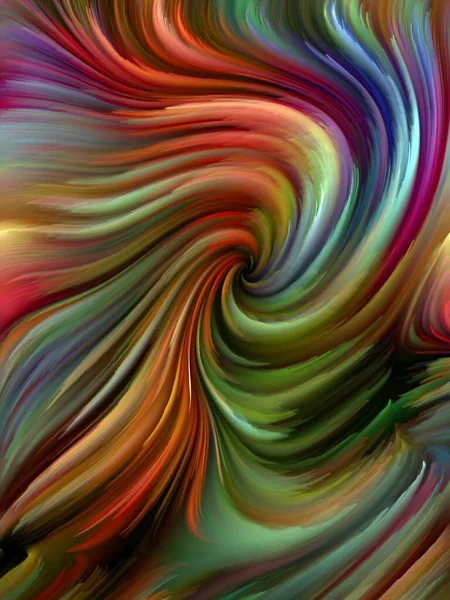 Color Swirl Series Interplay Colorful Motion Spectral Fibers Subject Life — Stock Photo, Image
