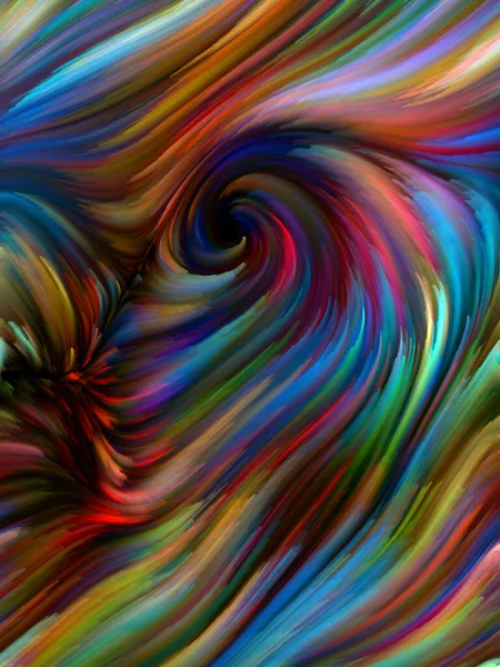 Color Swirl Serie Hintergrund Bestehend Aus Bunten Bewegungen Spektraler Fasern — Stockfoto