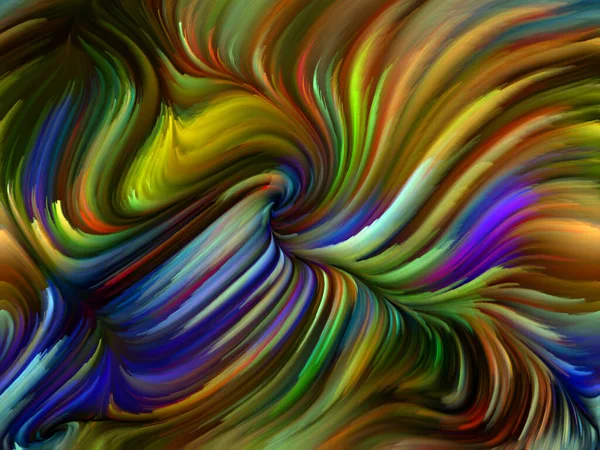 Color Swirl series. Image of colorful motion of spectral fibers on the subject of life, creativity and art in conceptual relevance to imagination, space, science fiction and creativity