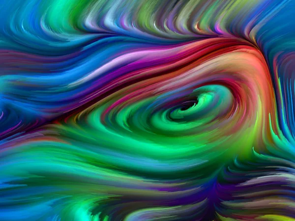 彩色漩涡系列 关于生活 创造力和艺术主题的光谱纤维五彩斑斓运动的组成 用于想象力 科幻小说和创造力项目 — 图库照片