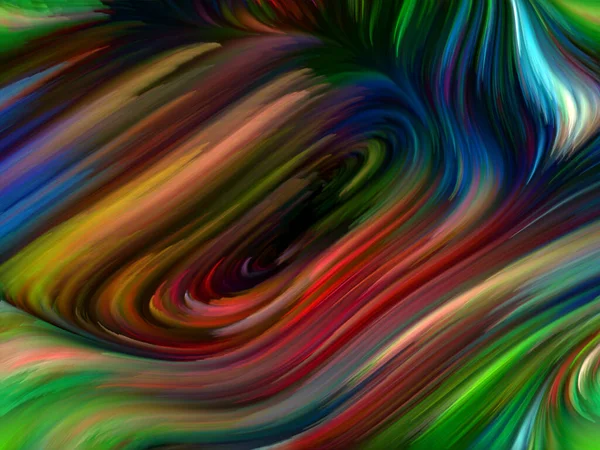 彩色漩涡系列 光谱纤维在生命 创造力和艺术主题上五彩斑斓运动的组合 作为想象力 科幻小说和创造力的隐喻 — 图库照片
