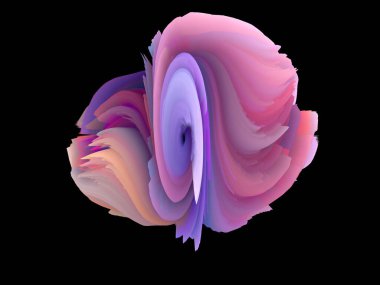 Boyutluluk ve renk parlaklığını vurgulamak için 3B dizin renk büküm ve sunumu 3B