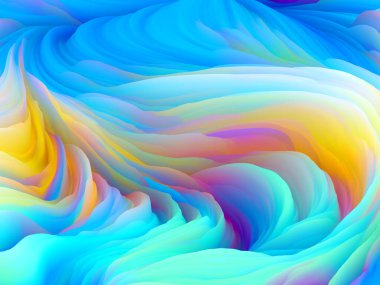 Renk Fırtınası serisi. Sanat ve tasarım konusunda duvar kâğıdı veya arkaplan olarak hizmet verecek canlı sanal köpük girdaplarının 3 boyutlu oluşturulması