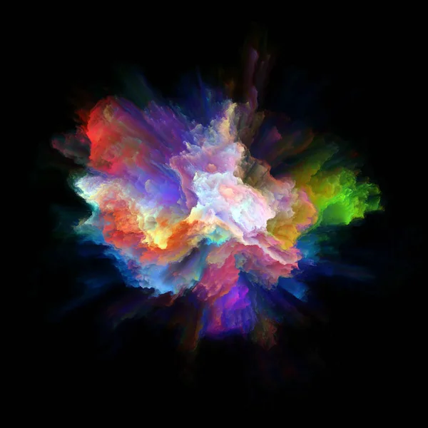 Color Emotion Serie Abstraktes Design Aus Farbexplosion Zum Thema Fantasie — Stockfoto