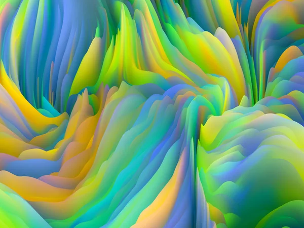 Surface Twist Dimensionell Vågserie Grafisk Sammansättning Swirling Color Texture Rendering — Stockfoto