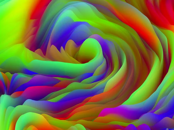 Giro Superficial Serie Dimensional Wave Composición Gráfica Swirling Color Texture — Foto de Stock