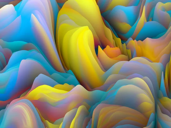 Geometria Chaosu Seria Fal Wymiarowych Abstrakcyjny Design Wykonany Wirującego Koloru — Zdjęcie stockowe