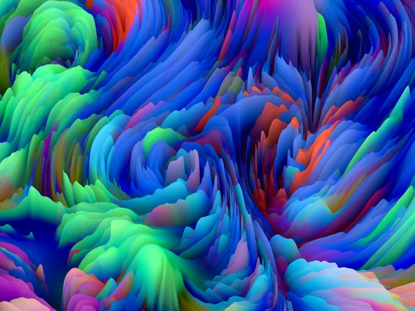 Superficie Caótica Serie Dimensional Wave Abstracción Artística Swirling Color Texture —  Fotos de Stock