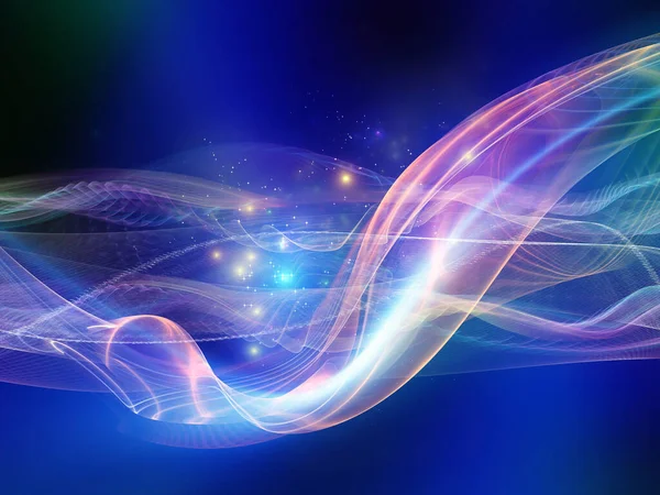 Серия Light Wave Фрактальные Синусовые Волны Свет Фона Тему Современных — стоковое фото