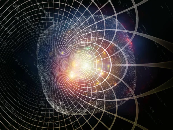 Космічна Серія Формули Склад Цифрових Сіток Світла Математичних Рівнянь Тему — стокове фото