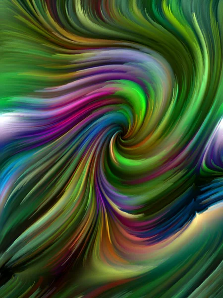 Kleur Swirl Serie Samenstelling Van Kleurrijke Beweging Van Spectrale Vezels — Stockfoto