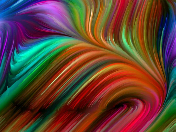 Série Color Swirl Fond Composé Mouvement Coloré Fibres Spectrales Sur — Photo