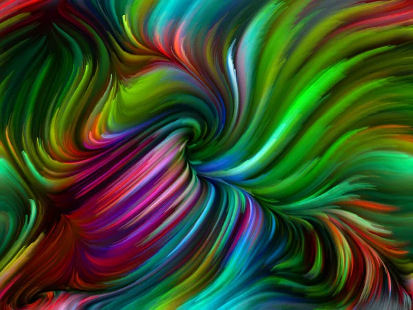 Kleur Swirl Serie Beeld Van Kleurrijke Beweging Van Spectrale Vezels — Stockfoto