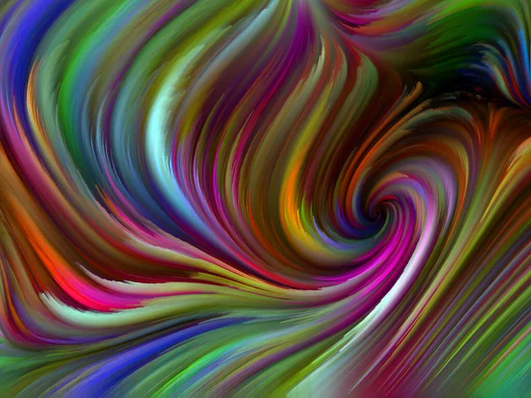 Colore Serie Turbinio Composizione Visivamente Piacevole Movimento Colorato Fibre Spettrali — Foto Stock
