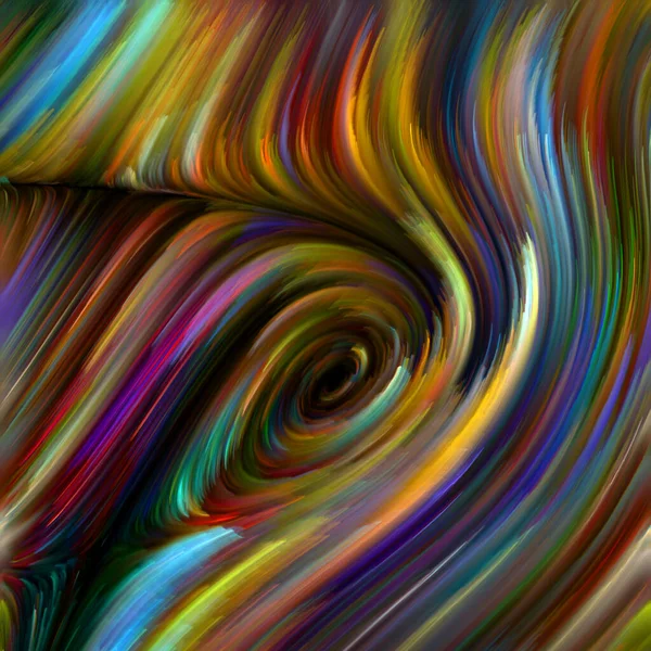 Color Swirl Serie Anordnung Bunter Bewegung Von Spektralfasern Zum Thema — Stockfoto