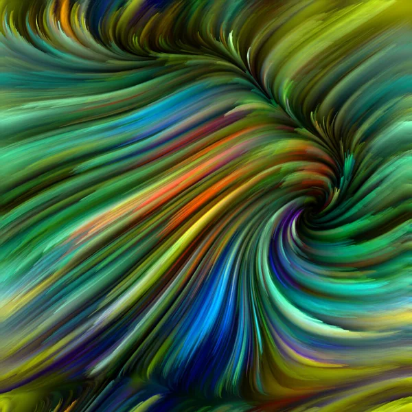 Color Swirl Series Artistic Abstraction Composed Colorful Motion Spectral Fibers — Stock Photo, Image