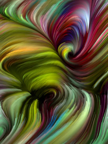 Kleur Swirl Serie Ontwerp Van Kleurrijke Beweging Van Spectrale Vezels — Stockfoto
