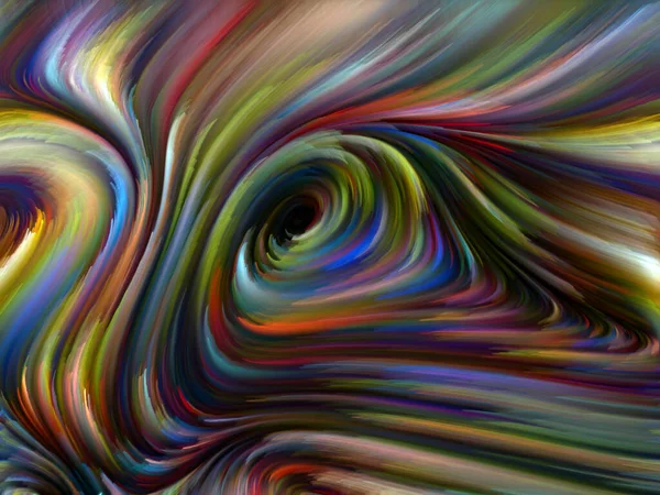 Kleur Swirl Serie Ontwerp Van Kleurrijke Beweging Van Spectrale Vezels — Stockfoto