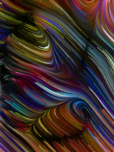 Série Color Swirl Composição Fundo Movimento Colorido Fibras Espectrais Sobre — Fotografia de Stock