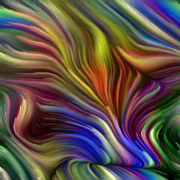 カラー ウォールシリーズ 想像力 創造性をテーマに 創造性 芸術をテーマにしたスペクトル繊維のカラフルな動きの抽象的な配置 — ストック写真