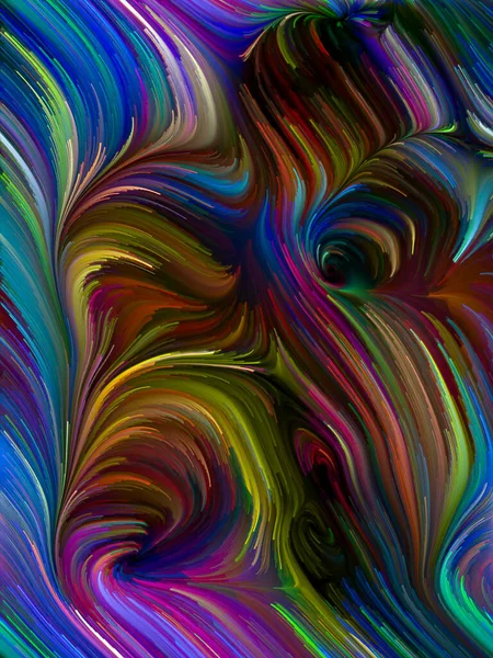Color Swirl Serien Abstrakt Sammansättning Färgglada Rörelse Spektrala Fibrer Temat — Stockfoto