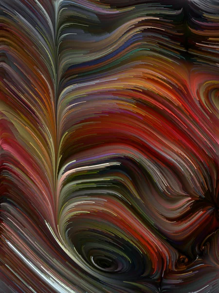 Color Swirl Series Visually Pleasing Composition Colorful Motion Spectral Fibers — Stock Photo, Image