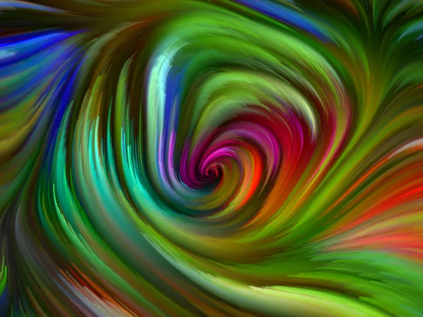 彩色漩涡系列 关于生活 创造力和艺术的光谱纤维在想象力 科幻小说和创造力等主题上五彩缤纷运动的组合 — 图库照片