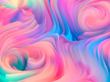 Renk Fırtınası serisi. Sanat ve tasarım konularında duvar kağıdı veya arkaplan olarak hizmet verecek üç boyutlu soyut renkli köpüğün oluşturulması