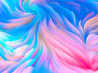 Renk Fırtınası serisi. Sanat ve tasarım konularında duvar kağıdı veya arkaplan olarak hizmet verecek üç boyutlu soyut renkli köpüğün oluşturulması