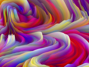 Kaosun Geometrisi. Boyutsal Dalga serisi. Girdap Rengi Dokusunun Arkaplanı. Sanat, yaratıcılık ve tasarım projelerinde kullanılmak üzere 3 boyutlu türbülans oluşturma