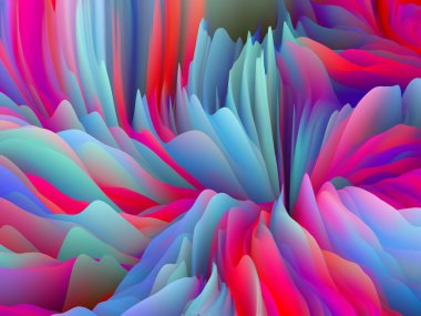 Çarpık yüzey. Boyutsal Dalga serisi. Girdap Rengi Dokusunun yaratıcı düzenlemesi. Sanat, yaratıcılık ve tasarım konularında 3 boyutlu türbülans oluşturma