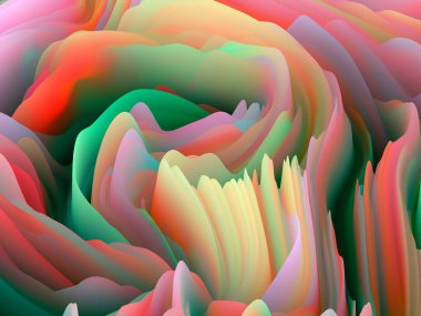 Sinüs Kumaşı. Boyutsal Dalga serisi. Girdap Rengi Dokusunun arka plan tasarımı. Sanat, yaratıcılık ve tasarım konularında 3 boyutlu türbülans oluşturma