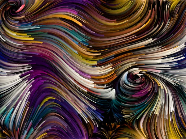 Серия Paint Motion Дикие Изогнутые Цветовые Линии Тему Искусства Творчества — стоковое фото