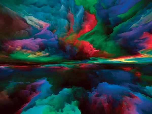 Ölümün Ötesindeki Renkler Gerçekliğe Kaçış Dizisi Günbatımı Gerçeküstü Günbatımının Arka — Stok fotoğraf
