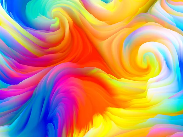 彩色风暴系列 虚拟泡沫运动的三维渲染 作为艺术与设计主题的墙纸或背景 — 图库照片