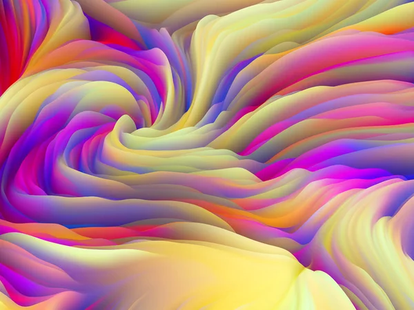 Zkroucený Povrch Série Dimensional Wave Obrázek Vířící Barevné Textury Vykreslování — Stock fotografie