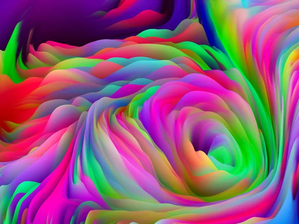 Superficie Torcida Serie Dimensional Wave Imagen Swirling Color Texture Representación — Foto de Stock