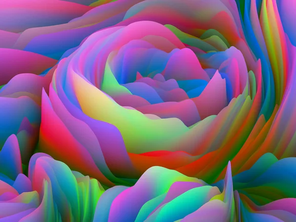 Геометрия Случайности Dimensional Wave Series Творческая Компоновка Цветовой Фактуры Рендеринг — стоковое фото