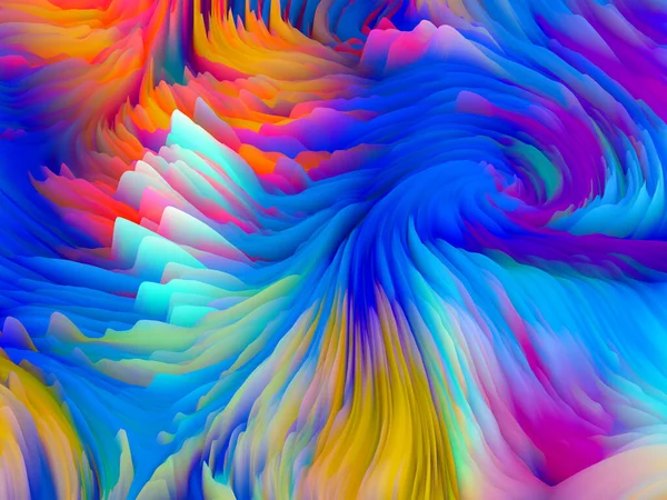 Хаотическая Поверхность Dimensional Wave Series Художественная Абстракция Swirling Color Texture — стоковое фото