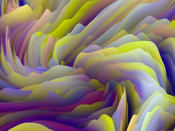 Twisted Geometry Dimensional Wave Series Design Composed Swirling Color Texture — Stock Photo, Image