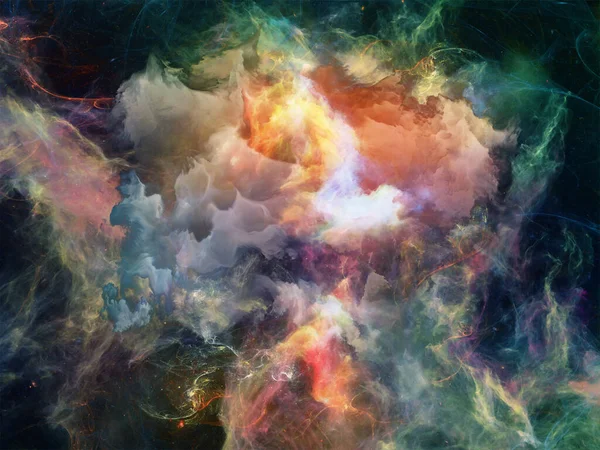 Elements Fractal Nebula Organic Textures Lights Subject Science Education — Stock Photo, Image