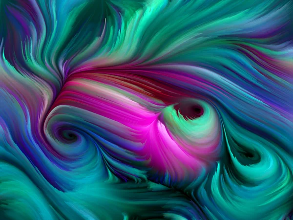 Color Swirl Series Creative Arrangement Colorful Motion Spectral Fibers Projects — Stock Photo, Image